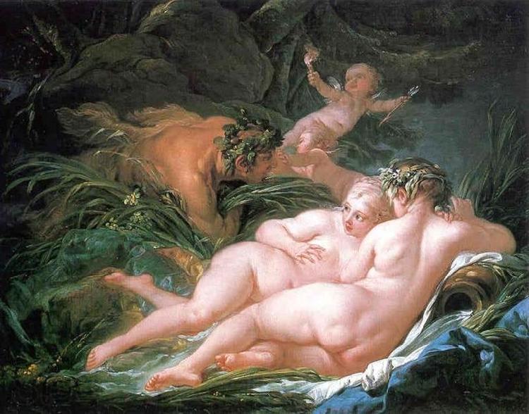 Francois Boucher Pan and Syrinx France oil painting art
